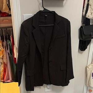 SHEIN Black Blazer Sleek Suit Jacket
